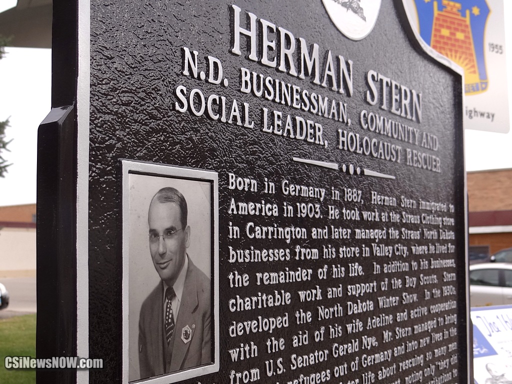 Herman Stern Historical Marker dedication - Valley City, ND  - CSi photos - more at Facebook